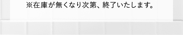 ※在庫が無くなり次第、終了いたします。